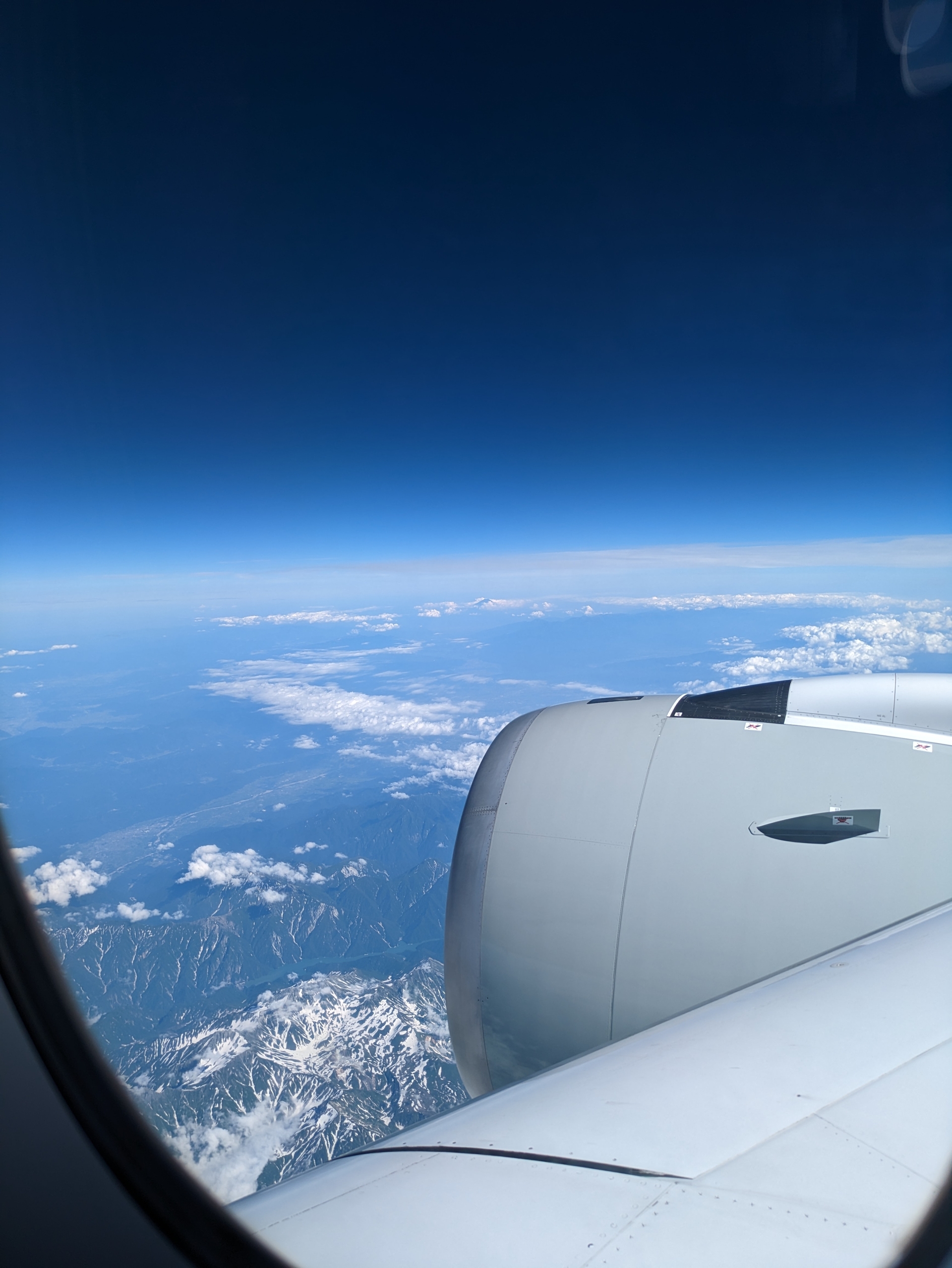 機内からの富士山